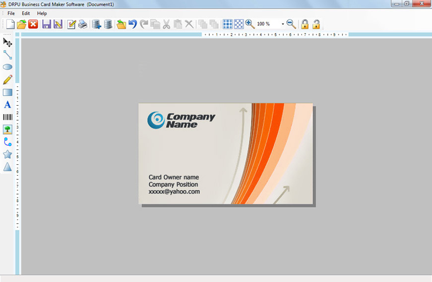 Business Card Maker Software - Software Screenshot