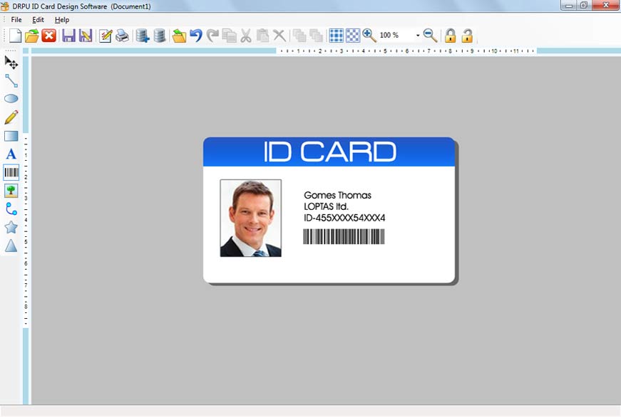 ID Card Design Software - Software Screenshot