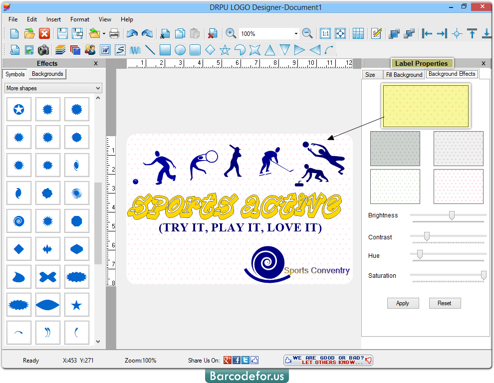 Logo Maker Software designs company logos BarcodeFor.us