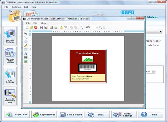 Barcode Label Generator Software - Professional Edition