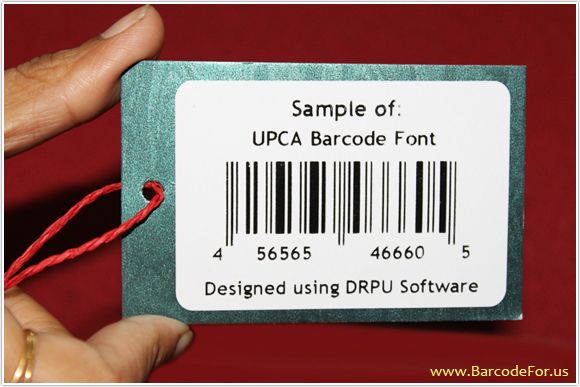 Sample of UPCA Barcode Font