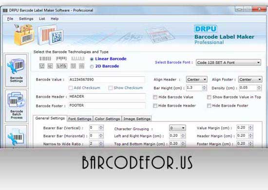 Screenshot of Download Barcode Maker Software