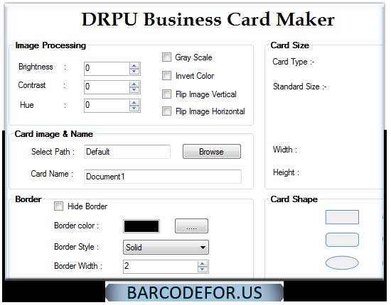 Screenshot of Business Cards Creator 7.3.0.1