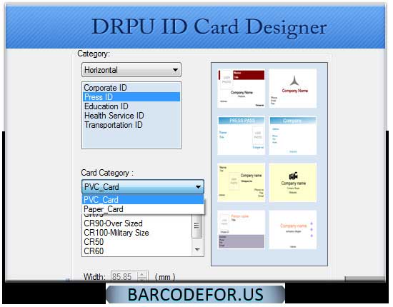 Screenshot of ID Cards Creator