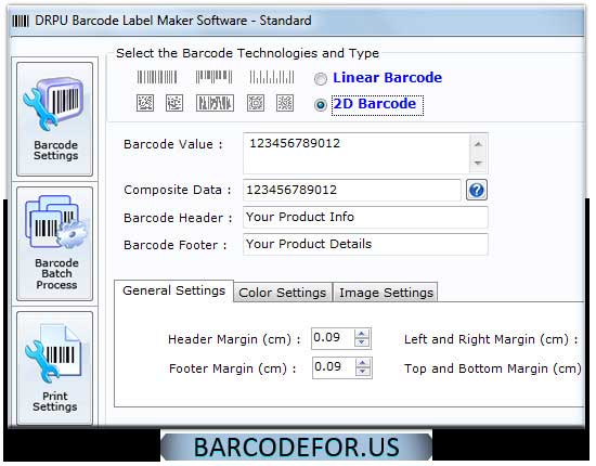 Bar Code Software screen shot