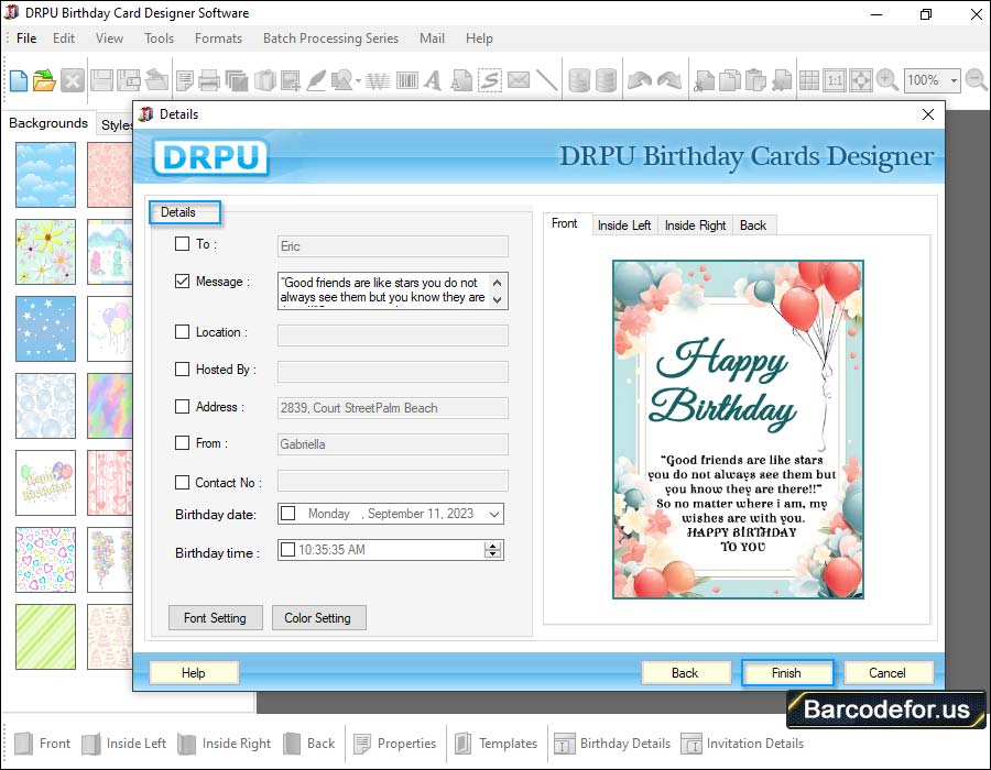 Birthday cards Maker Software