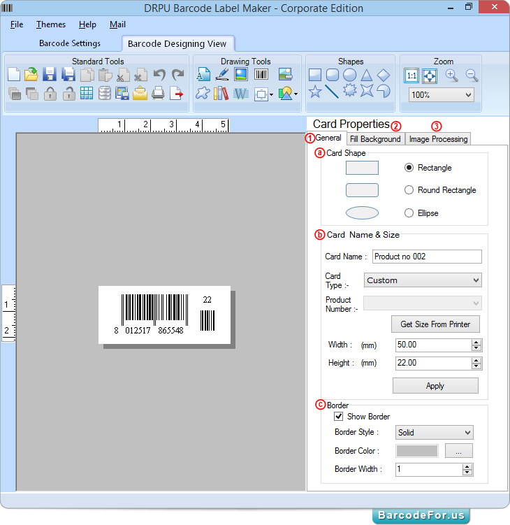 Designing Barcode