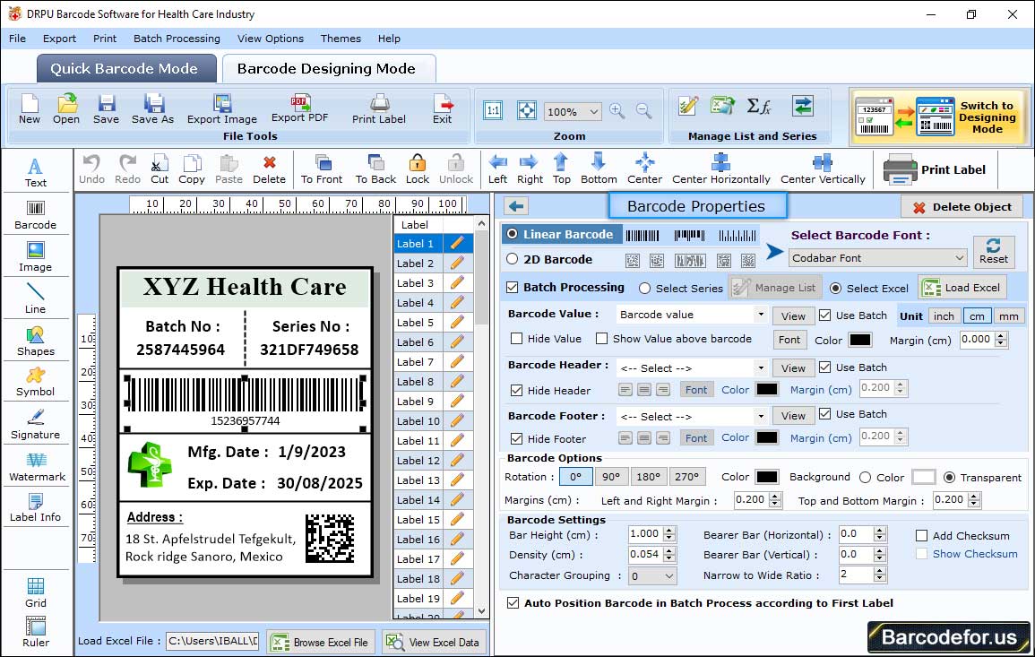 Barcode Properties