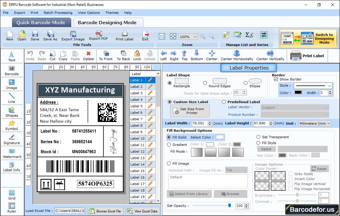 Barcode Generator for Manufacturing Industry