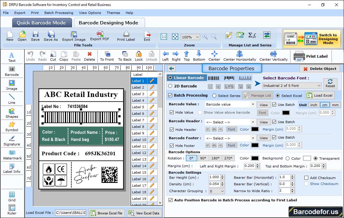 Barcode Properties