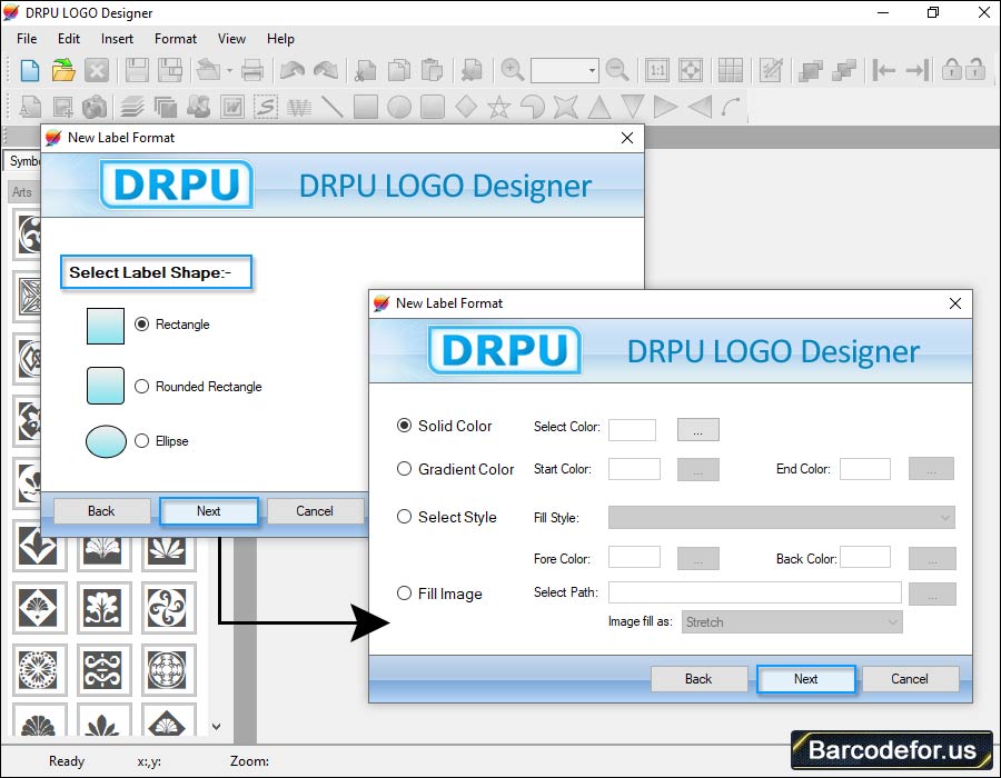 Specify Label Shape