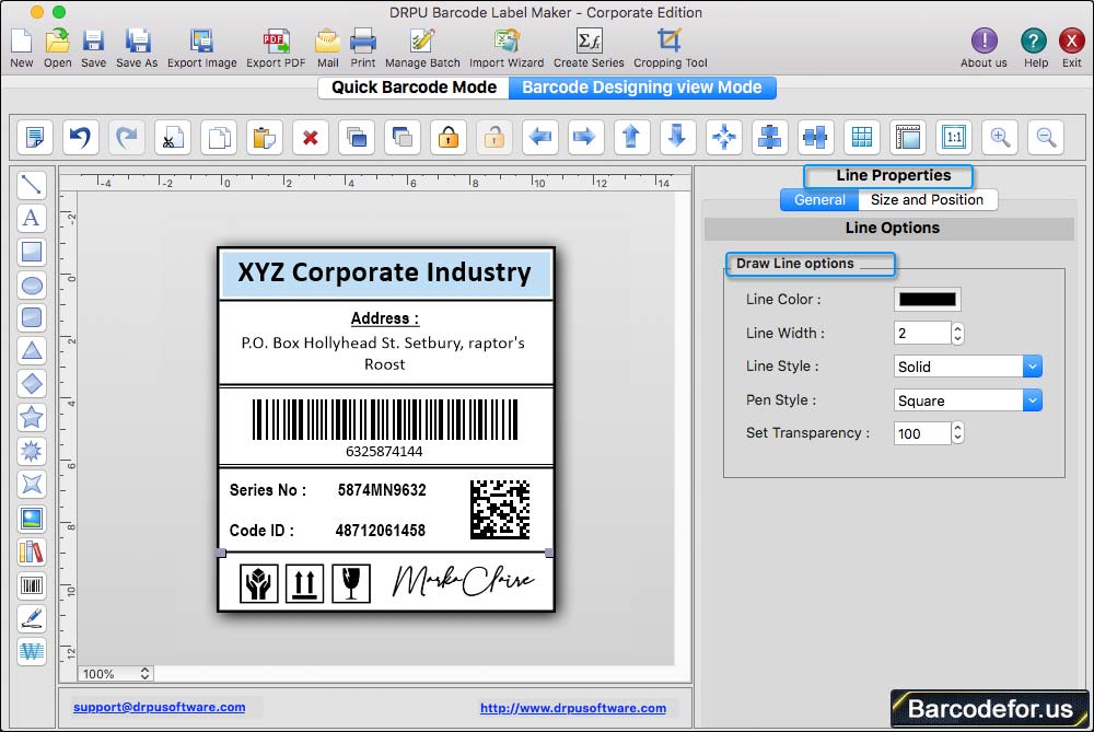 Add Image on Barcode Label