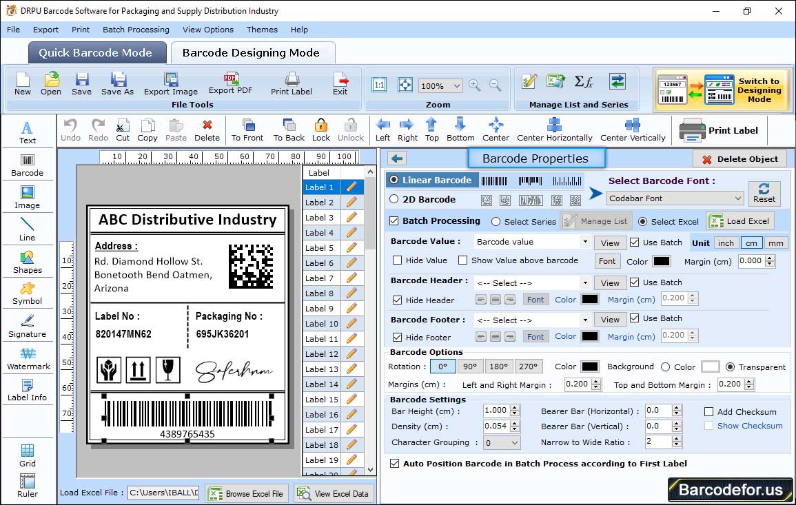 Barcode Properties