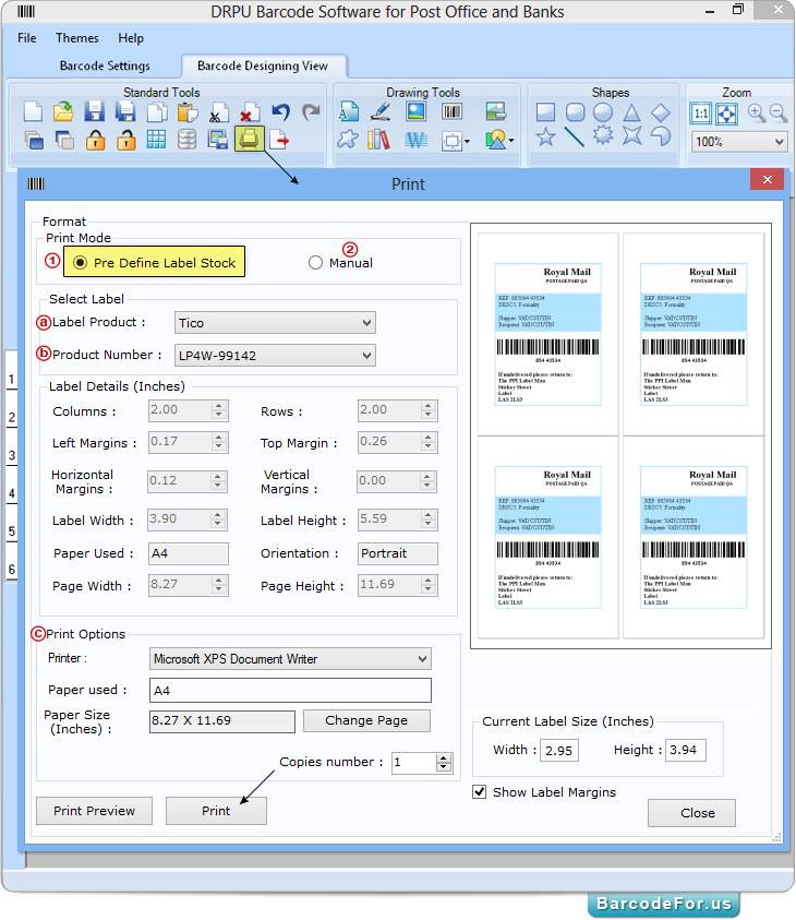 Watch Screenshots of Barcode Generator for Post Office BarcodeFor.us