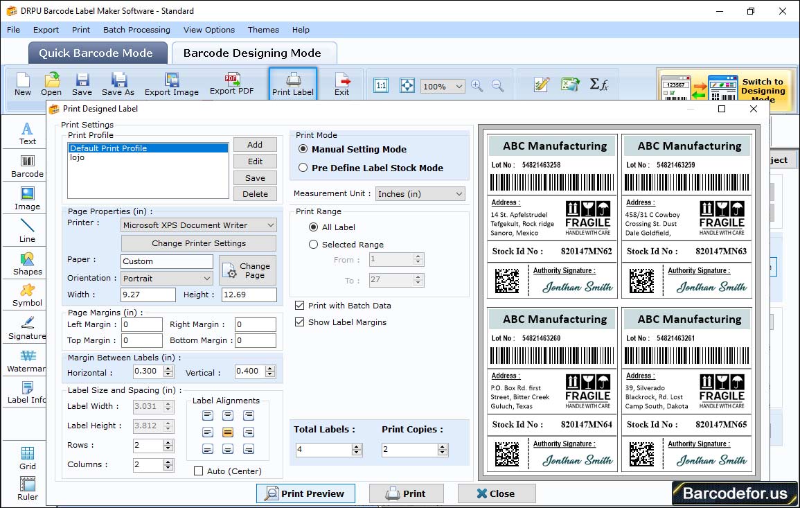 Print Settings